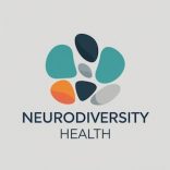 abstract logo with teal and orange hues 1